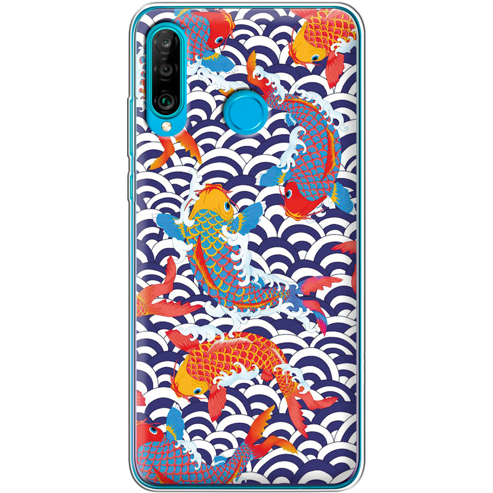 Чехол Boxface Huawei P30 Lite Koi Fish Прозрачный силикон (36871-up2477-36871)