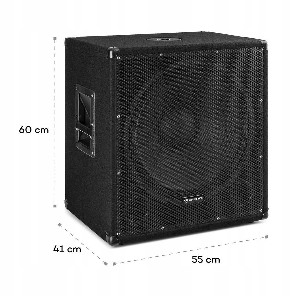 Активний акустичний сабвуфер Auna Sub 18A PA корпус-МДФ 18" 46 см 1000 Вт (10032280) - фото 4