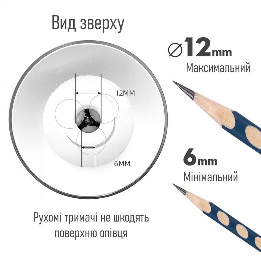 Точилка для олівців Tenwin 8028 USB акумуляторна 6-12 мм Білий (439450826) - фото 6