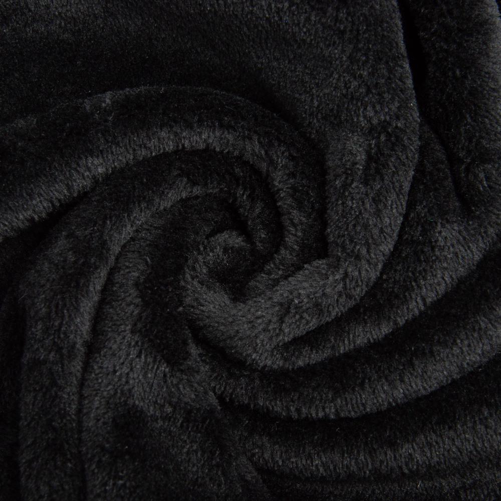 Ткань махровое полотно Велсофт чорне