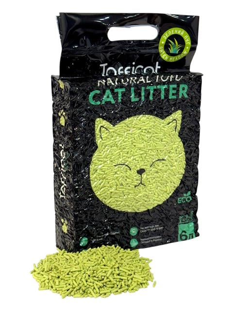 Наповнювач тофу Tofficat для котячого туалету гранульований Зелений луг 2,6 кг/6 л (0043) - фото 1 Наповнювач тофу Tofficat для котячого туалету гранульований Зелений луг 2,6 кг/6 л (0043) - фото 1