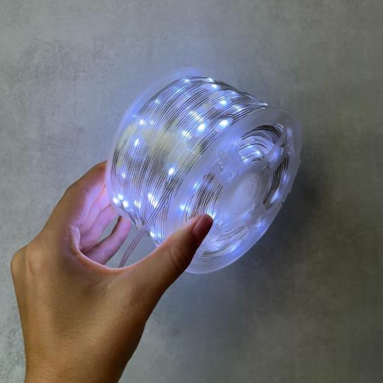 Гирлянда-роса Феерия 800 LED из ПВХ от электросети 100 м Холодный белый (150-81-9133-041) - фото 2