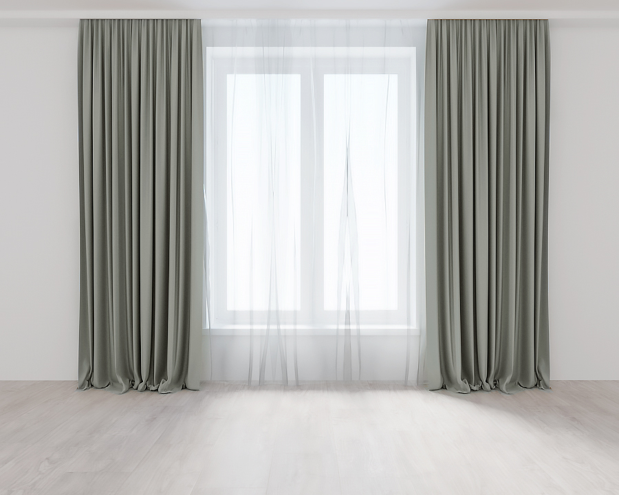 Комплект штор Lux Portiery микровелюр 250x260 см 2 шт. Бледно-зеленый (AV89807)