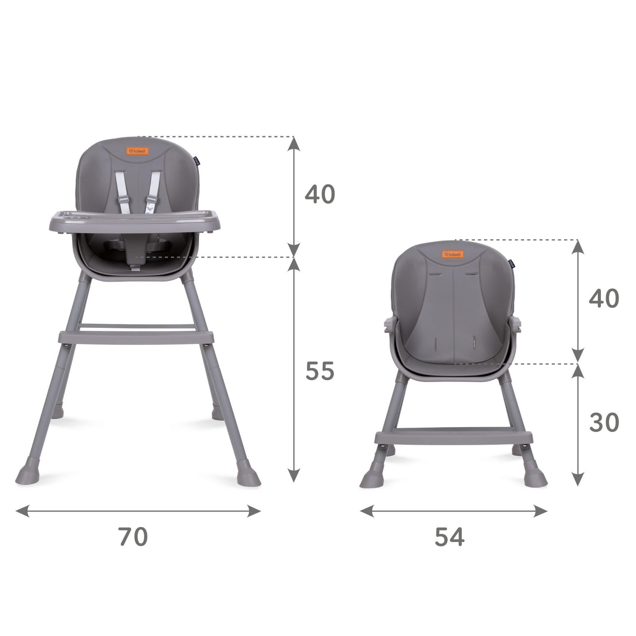 Стульчик для кормления Kidwell EATAN 4в1 Grey (17415) - фото 13