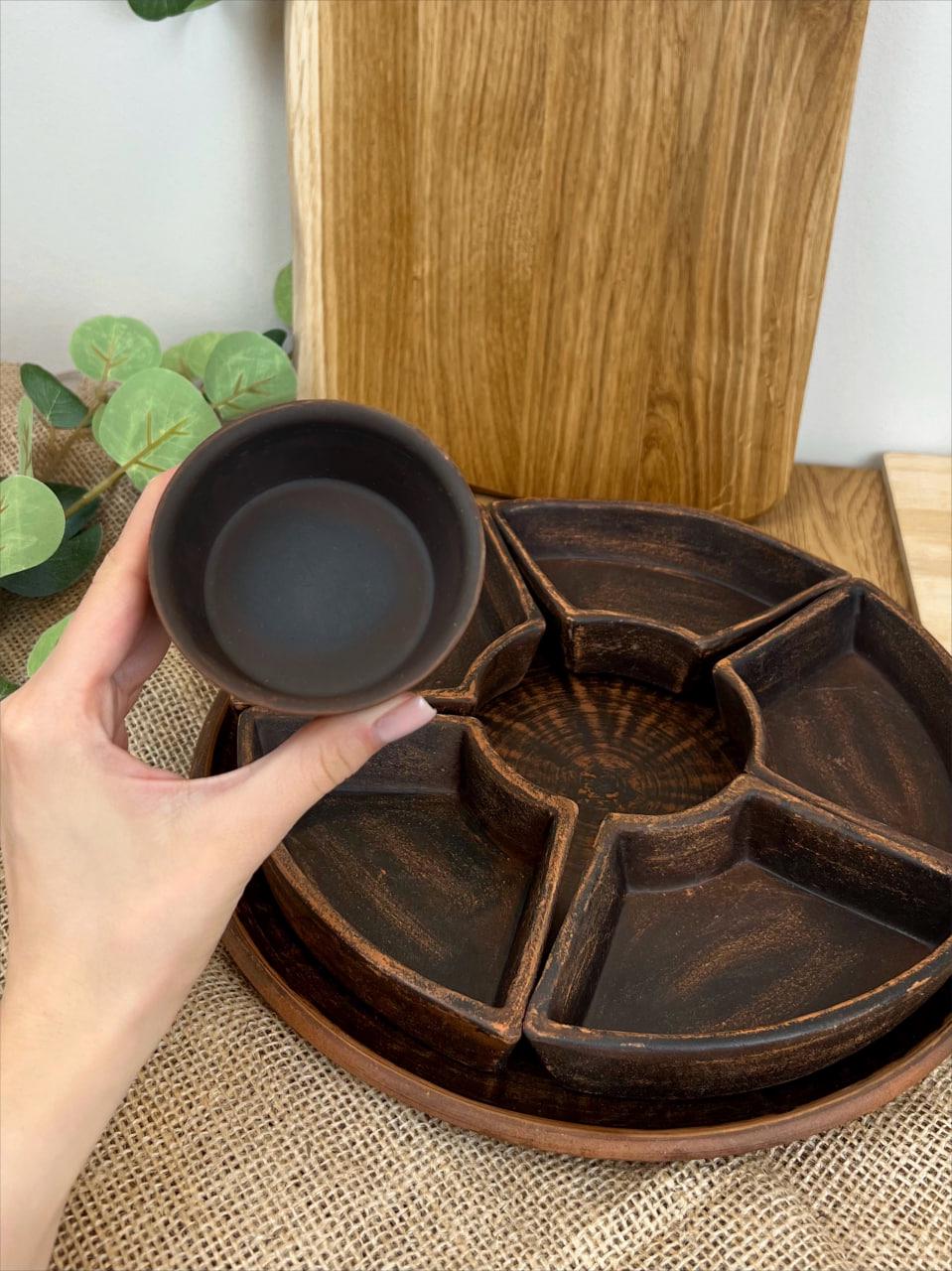 Менажниця керамічна глиняна глака 30 см (3003-43) - фото 6 Менажниця керамічна глиняна глака 30 см (3003-43) - фото 6