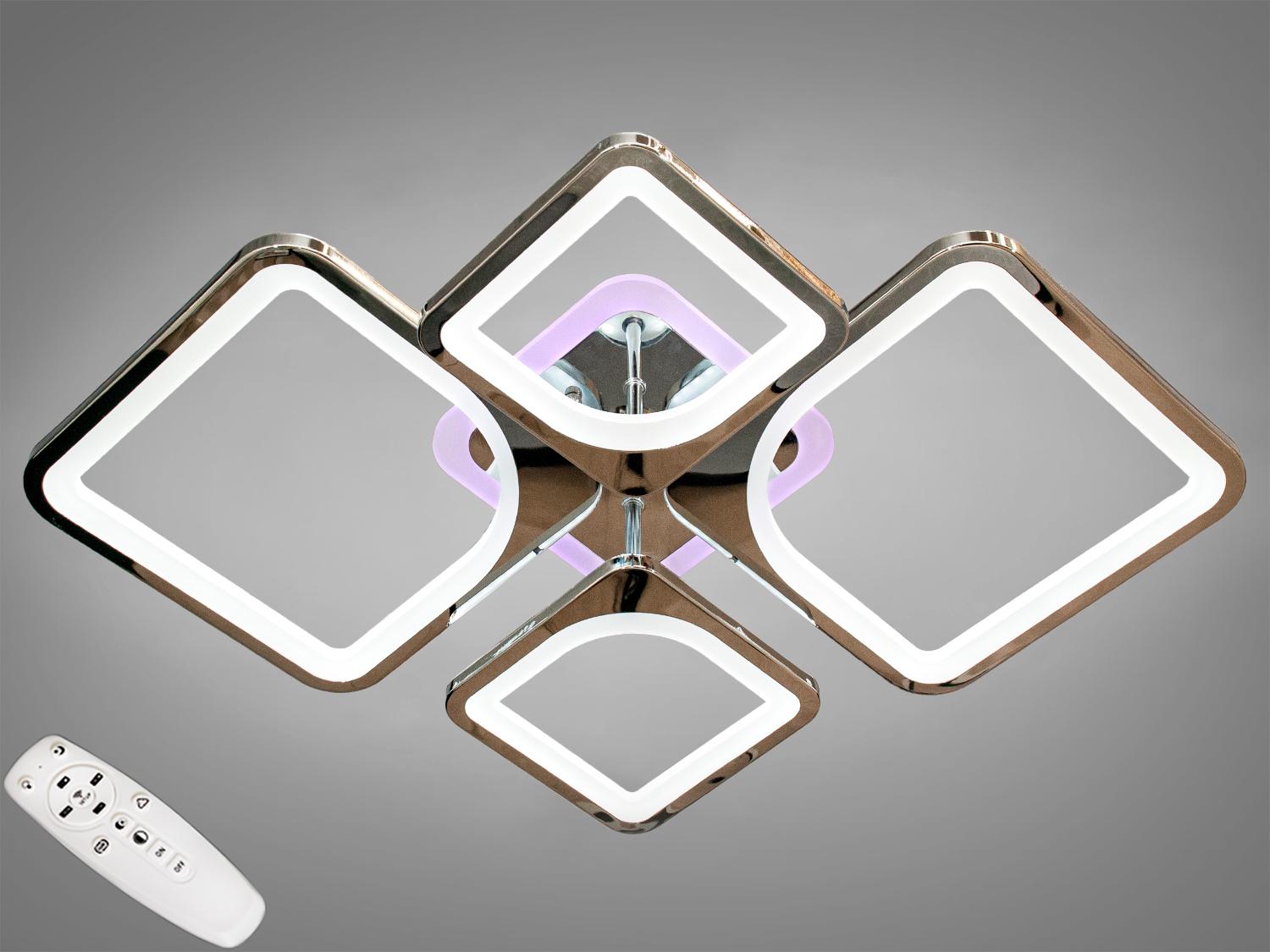 Люстра с разноцветной подсветкой и пультом димером (8060/2+2HR LED 3color dimmer) - фото 2 Люстра с разноцветной подсветкой и пультом димером (8060/2+2HR LED 3color dimmer) - фото 2