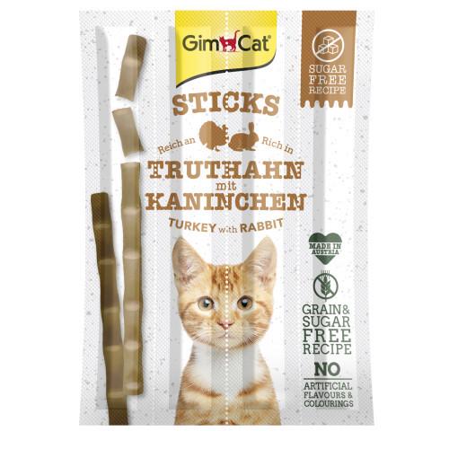 Ласощі для котів GimCat Sticks індичка та кролик 4 шт.