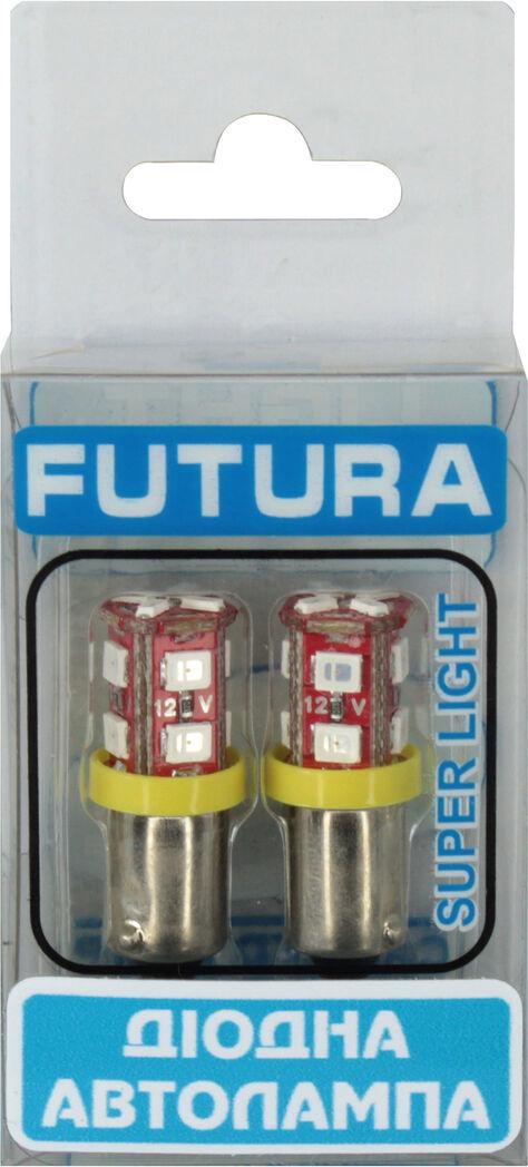Лампочка FUTURA с цоколем LED T4W SMD 12 диодов 12V-2,5Вт BA9s 2 шт. Желтый (70615)