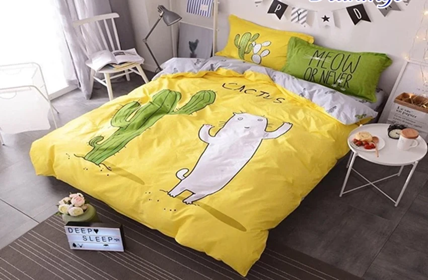 Комплект постельного белья с компаньоном TAG Tekstil Кактус 150x215 см (1610)