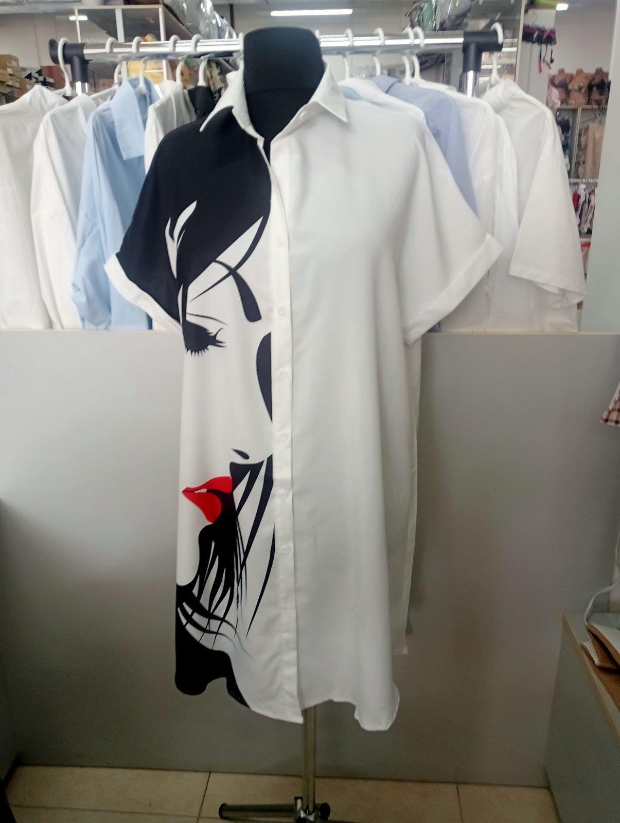 Сукня-сорочка з принтом (00216)