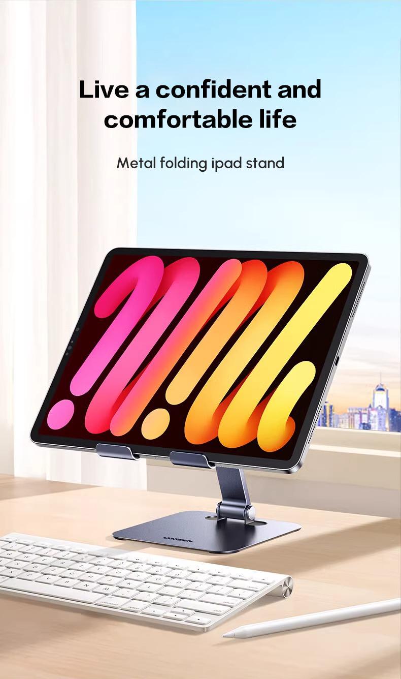 Підставка для планшета UGREEN настільна до 13" металева складана Темно-сірий (45859) - фото 2 Підставка для планшета UGREEN настільна до 13" металева складана Темно-сірий (45859) - фото 2