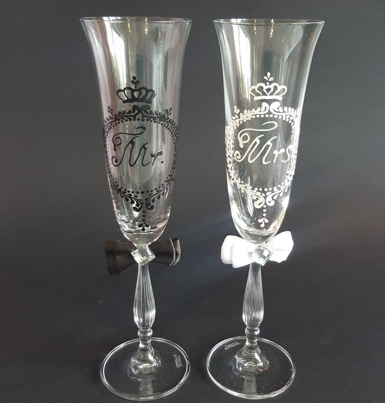 Бокалы свадебные Bohemia Sandy 190 мл 2 шт. (8717)