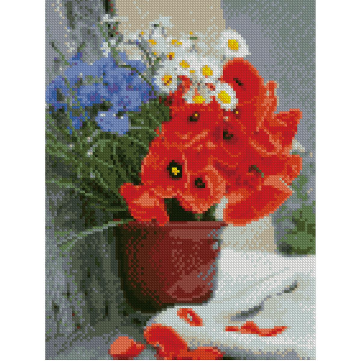 Алмазная мозаика Strateg Полевой букет 30х40 см (Str-HX125)