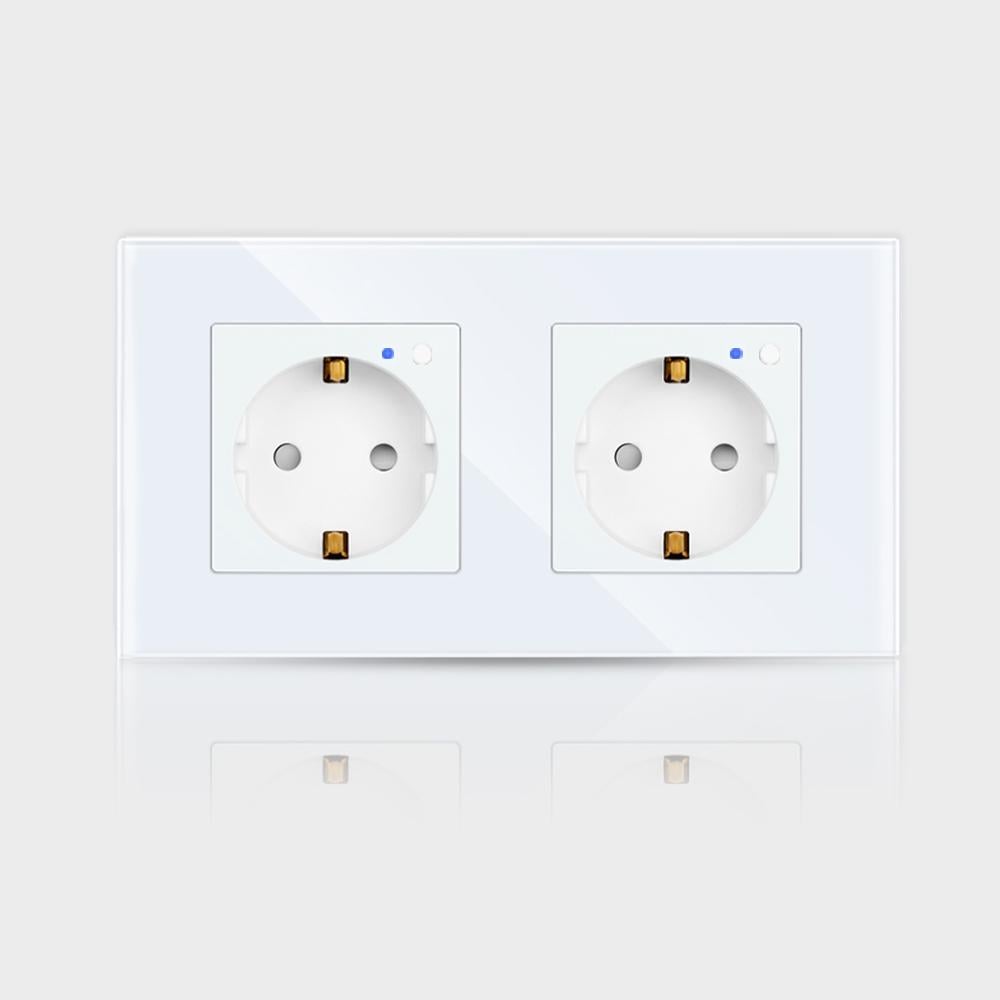 Розетка Wi-Fi двойная Tuya smart Белый (WH00568)