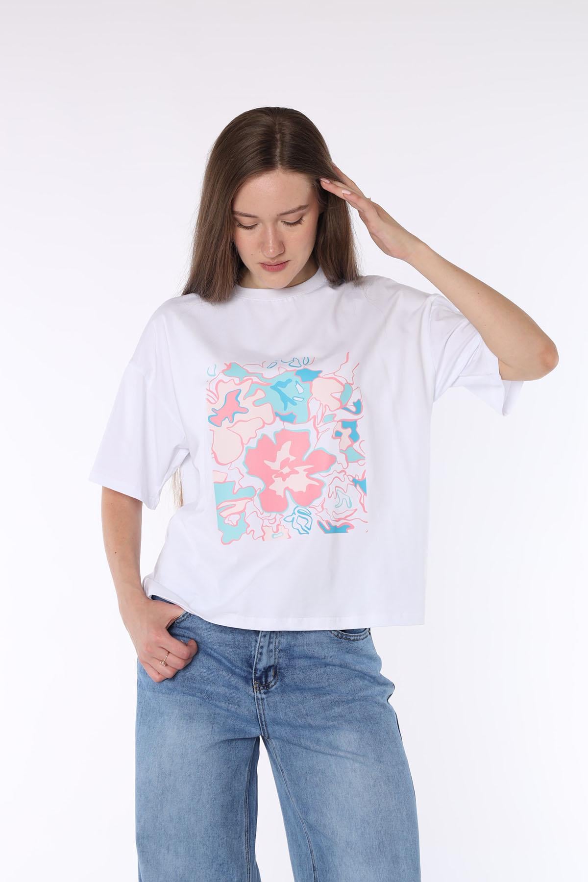 Футболка женская с коротким рукавом р. 50 Белый (ЦБ-00295100)