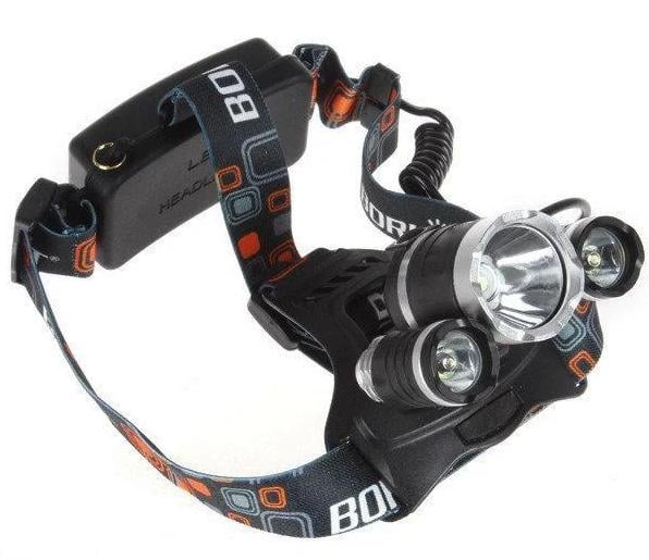 Фонарь налобный RJ-3000-T6+2XPE+ЗУ micro USB (6751701)