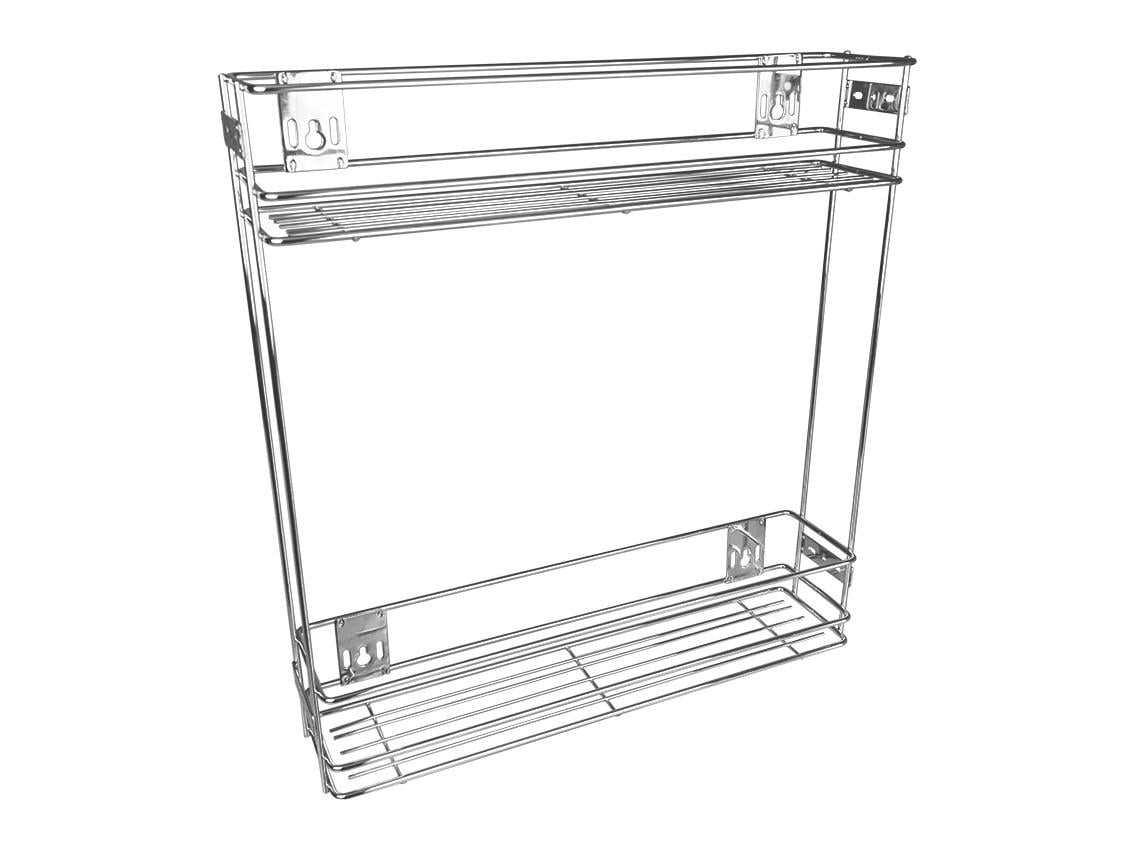 Карго Т2 фасад боковая крепь с дотягивателем Giff 2 полки 150 мм Хром (132301)