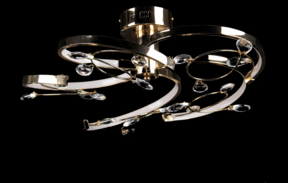 Светодиодная люстра L1095/5-50W LED FG Белый/Золото (AN000201)