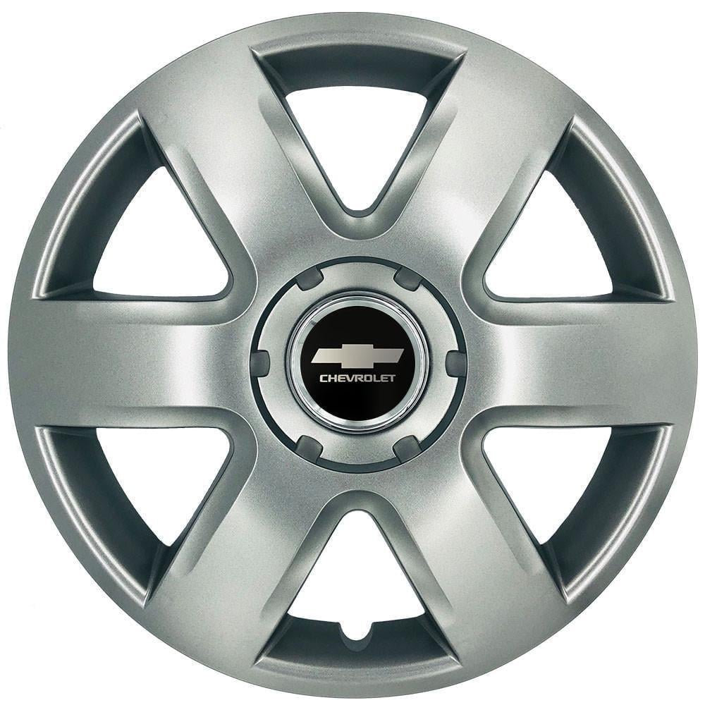 Колпаки SJS 337 с логотипом Chevrolet R15 4 шт. Серебряный (2654558817)