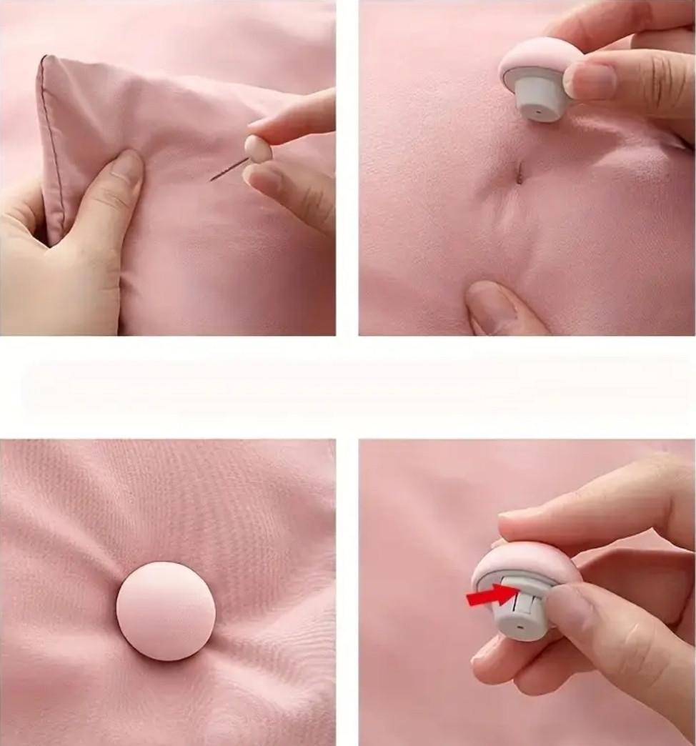 Фіксатори для постільної білизни протиковзкі з легким розблокуванням 4 шт. Рожевий (2738779868) - фото 6