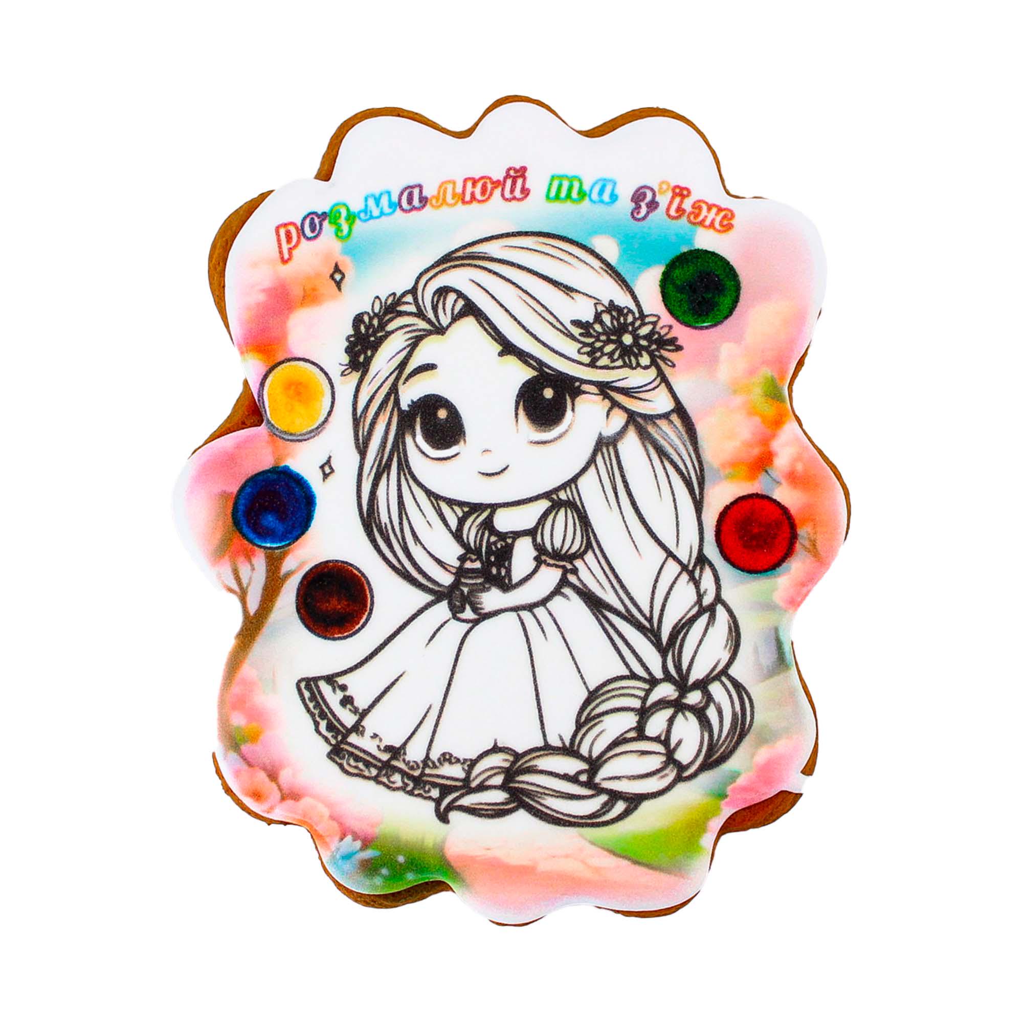 Пряник-раскраска с подложкой Крафт Печиво Рапунцель 85 г