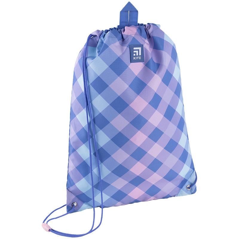 Сумка для взуття KITE Purple Chequer 46x33 см Блакитний (K24-600M-3) - фото 1