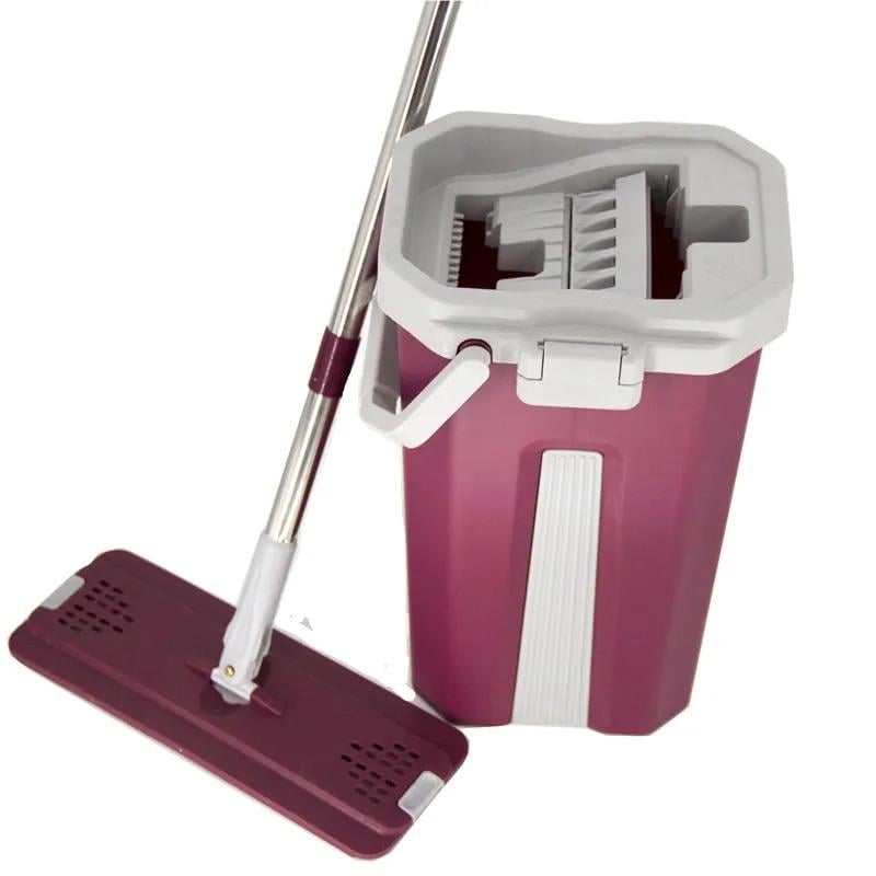 Комплект Scratch Mop Bucket складана ручка/авто-віджим Бордовий (b493b02c) - фото 9