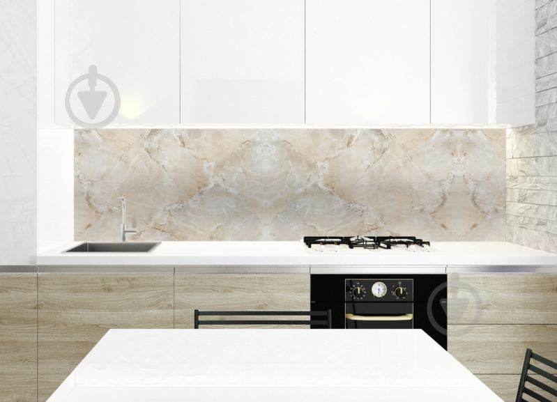 Наклейки кухонный фартук Zatarga Мрамор 650х2500 мм Бежевый (Z180181/1)