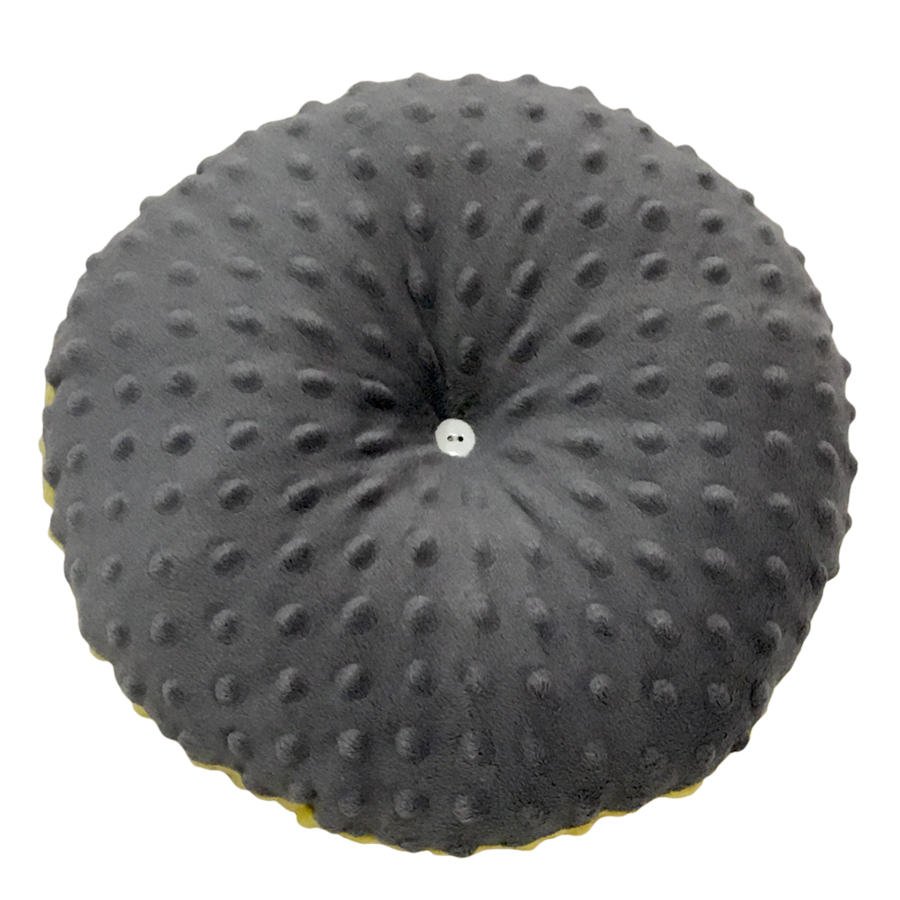 Плюшева декоративна подушка кругла MinkyHome 30х30 см Графіт