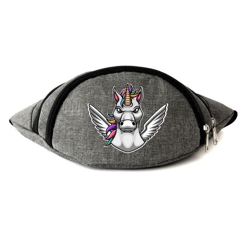 Поясна сумка-бананка Cappuchino toys Unicorn EDN 0039 Сірий (1369989315)