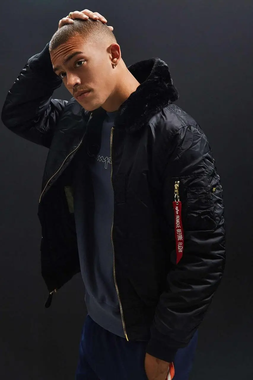 Бомбер Alpha Industries B-15 Slim Fit Flight Jacket S Black (MJB45500C1BS) - фото 5