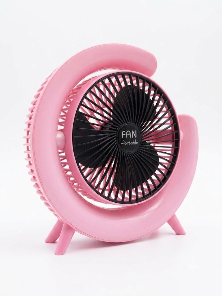 Вентилятор настольный аккумуляторный FAN Portable со светодиодной подсветкой F13 USB 24 см