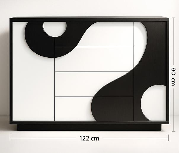 Комод Мастер Форм Акварель 1220х440х900 мм Венге магия/Белый (211772) - фото 3 Комод Мастер Форм Акварель 1220х440х900 мм Венге магия/Белый (211772) - фото 3