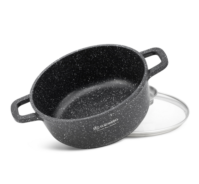 Кастрюля Edenberg с мраморным покрытием и стеклянной крышкой 5,6 л/26 см (EB-8119) - фото 4 Кастрюля Edenberg с мраморным покрытием и стеклянной крышкой 5,6 л/26 см (EB-8119) - фото 4