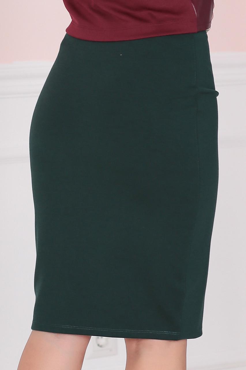 Юбка карандаш без разреза 0078 S Dark Green - фото 3 Юбка карандаш без разреза 0078 S Dark Green - фото 3