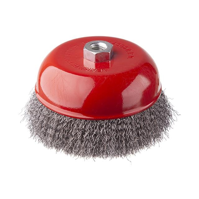 Щітка чашкова Intertool 150 мм для КШМ М14 кручений дріт (BT-1150)