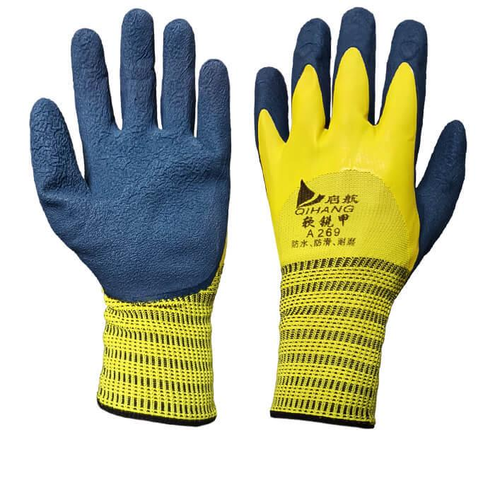 Перчатки рабочие с вспененным и резиновым покрытием 12 шт. (1584)