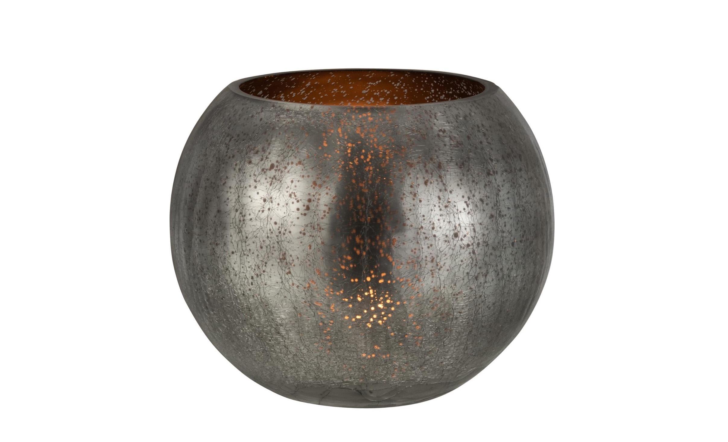 Подсвечник стеклянный J-LINE с эффектом разбитого стекла матовый 13х13 см Серый Подсвечник стеклянный J-LINE с эффектом разбитого стекла матовый 13х13 см Серый