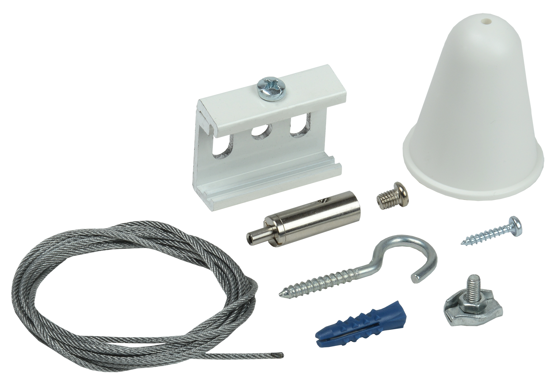 Комплект для подвеса шинопровода УЕК с тросом 3 м Белый (LPK0D-KPT-03-K01)