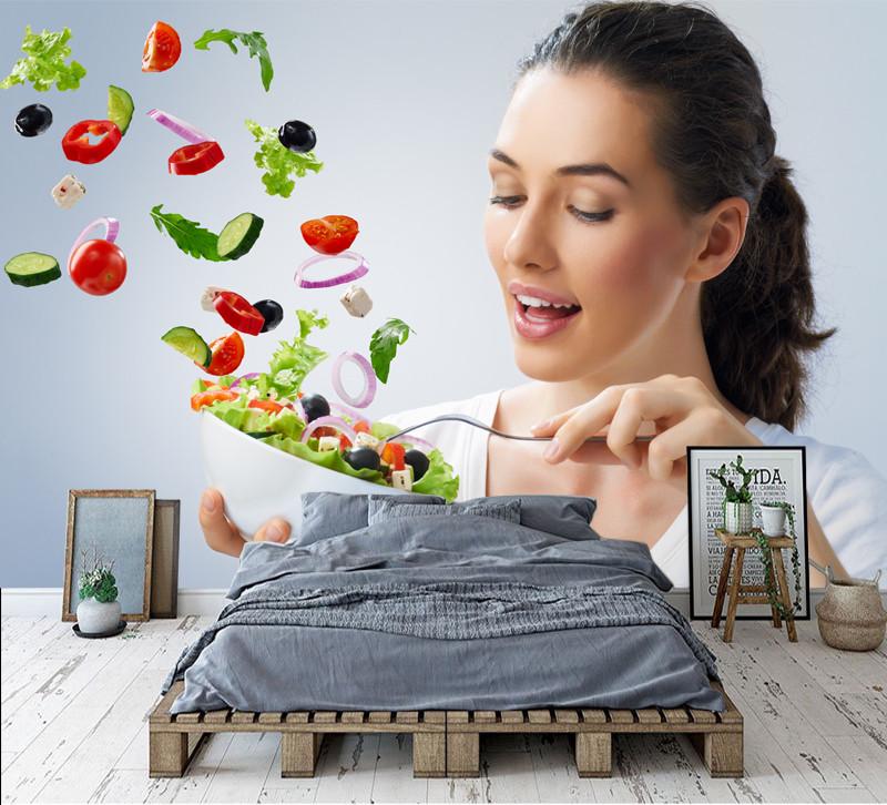 Фотообои флизелиновые на стену для кухни/кафе Салат