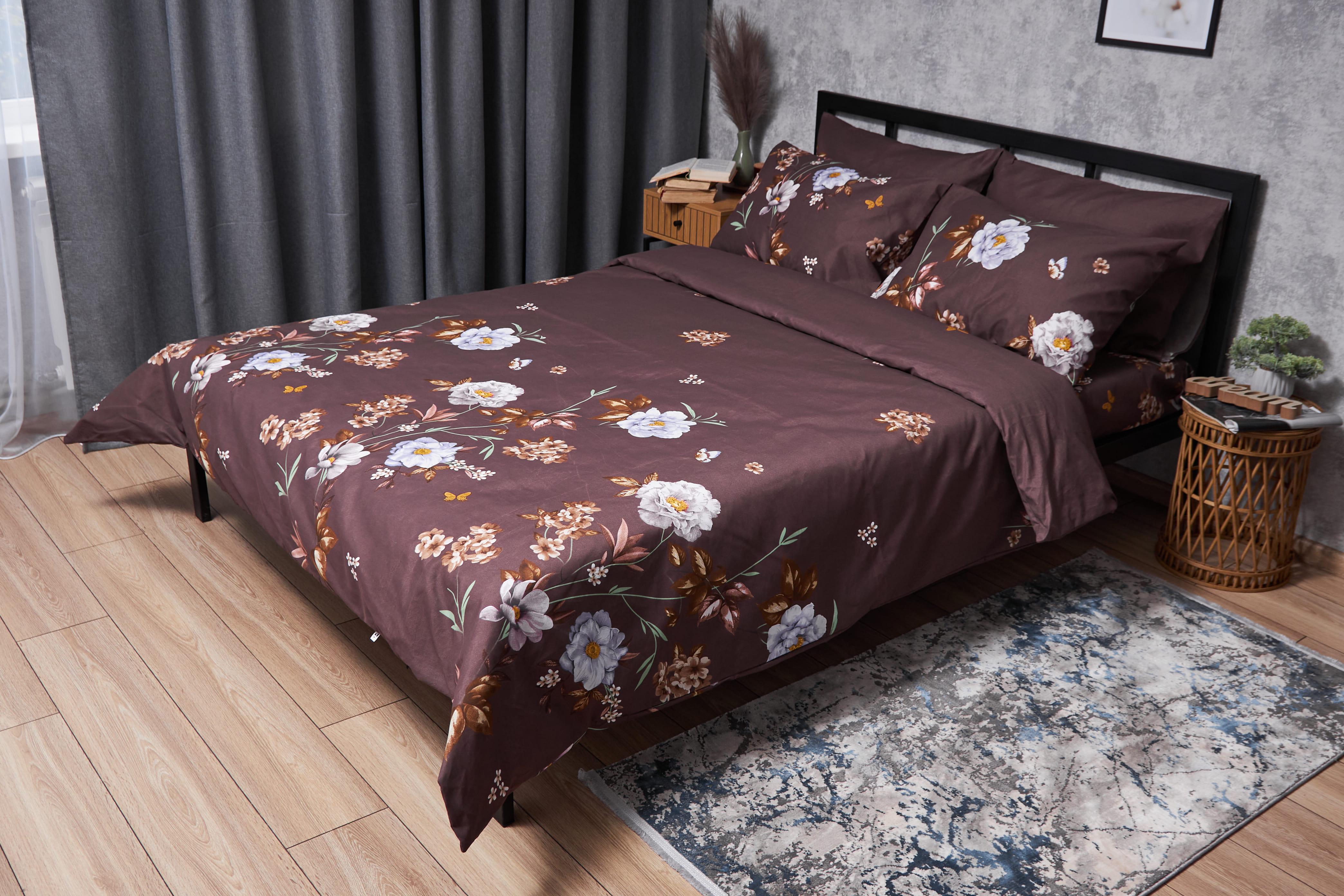 Підковдра Moon&Star Premium Floral Mocha мікросатин євро 200х220 см (MS-870000548)