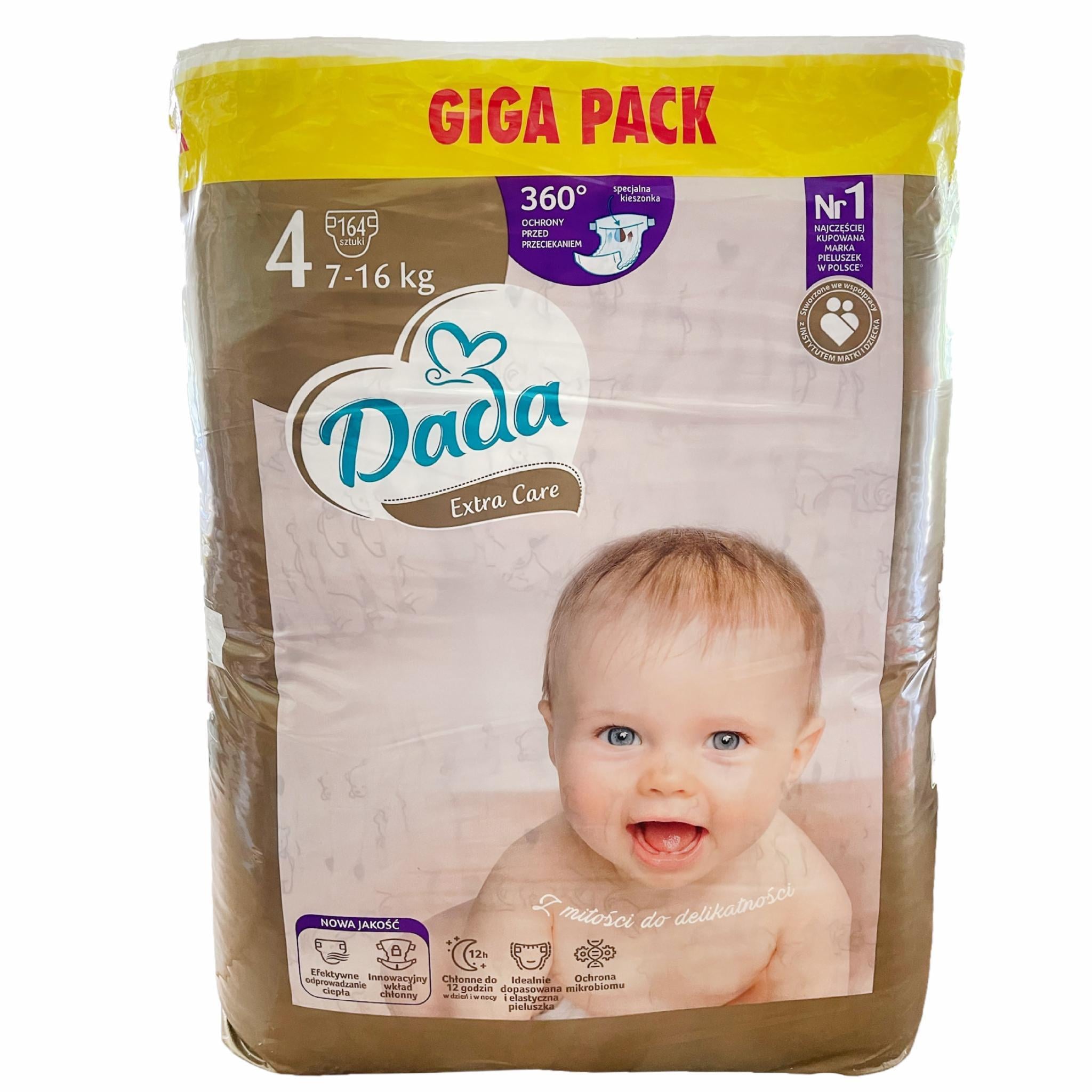 Подгузники Dada Extra Care 4 Maxi 7-16 кг 164 шт. (105500035)