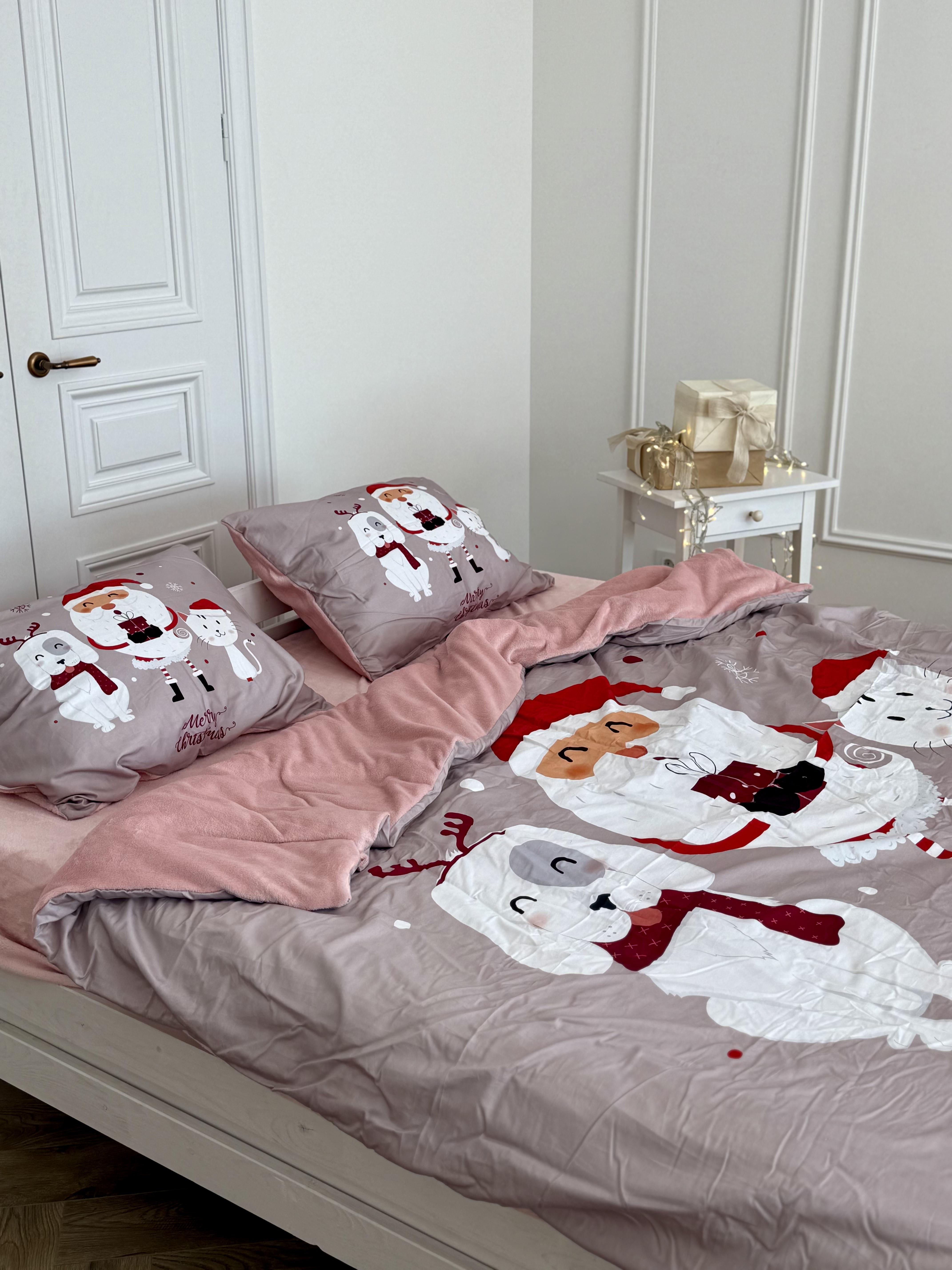 Комплект постельного белья Праздничный Зверополис плюш/сатин полуторный/наволочки 50х70 см (9016) - фото 6 Комплект постельного белья Праздничный Зверополис плюш/сатин полуторный/наволочки 50х70 см (9016) - фото 6