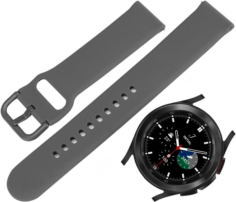 Ремешок Matte Style для Galaxy Watch 4 Classic 46 мм Grey (23476-33) - фото 2 Ремешок Matte Style для Galaxy Watch 4 Classic 46 мм Grey (23476-33) - фото 2