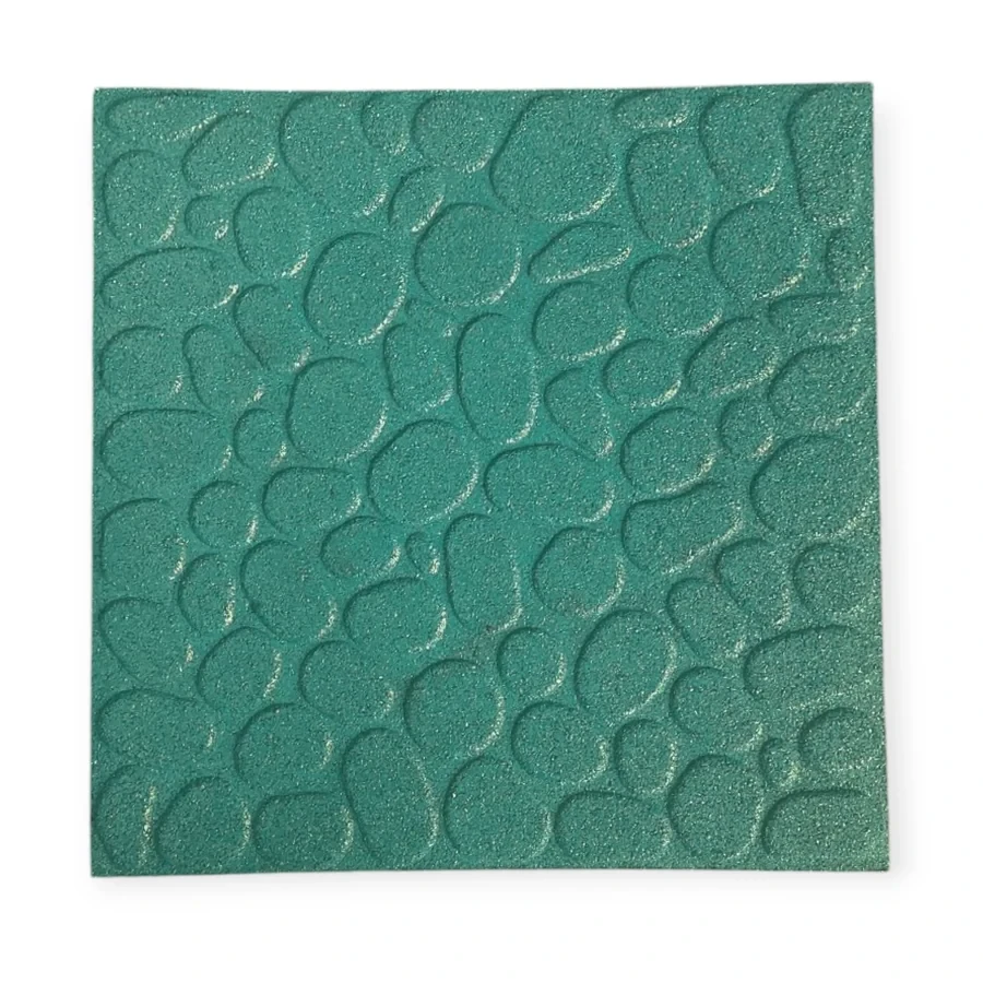 Резиновая плитка Галька 500х500х30 мм Зеленый (2562227317)