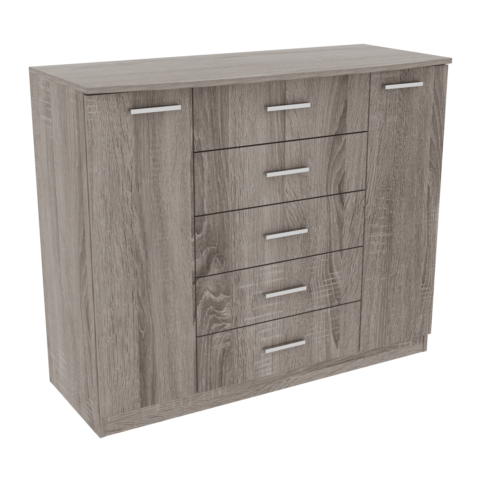 Комод №5 1200х450х1000 мм Дуб Сонома/Трюфель