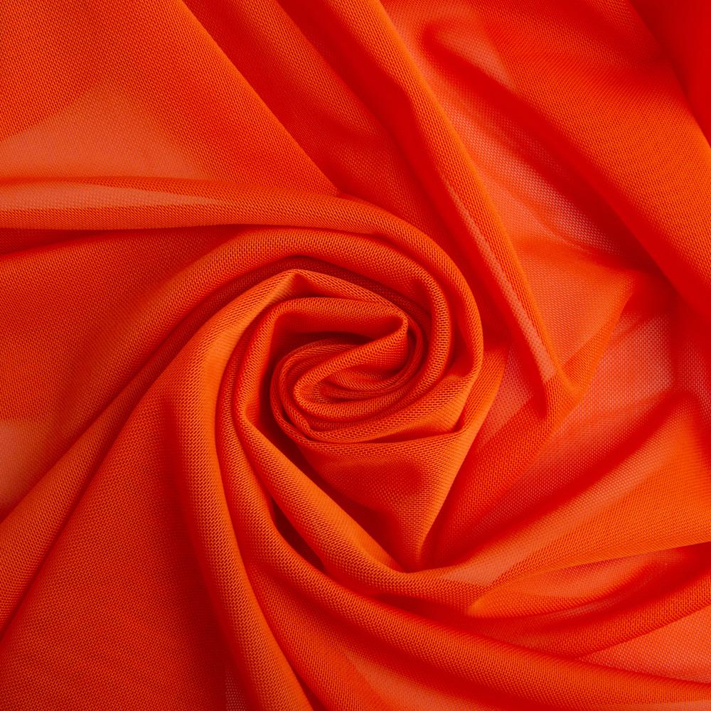 Ткань сетка Нейлон декоративная 1500 170 гр/м2 150 см Морковь (26149)