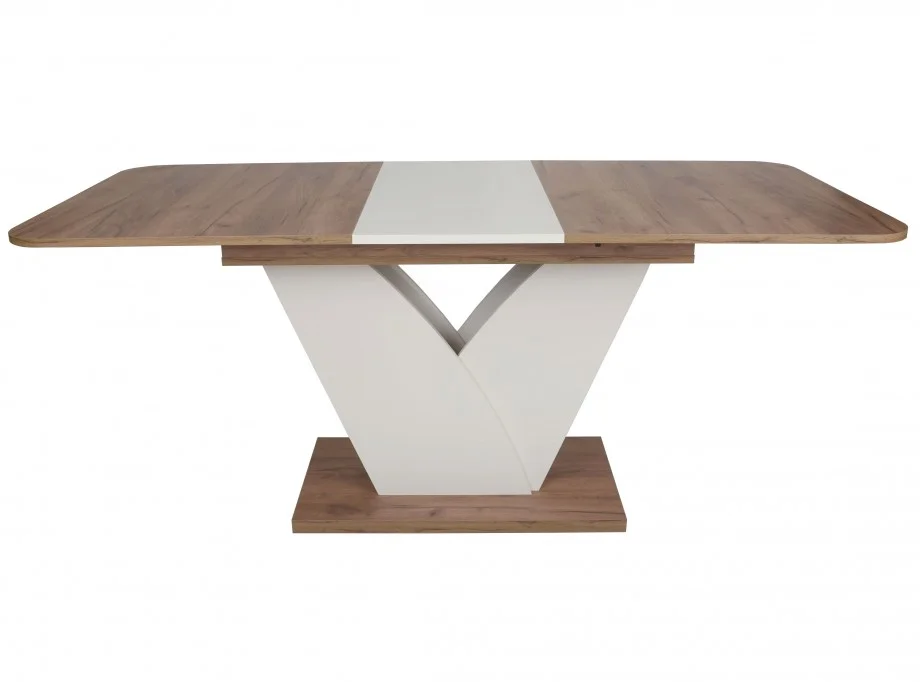 Стол кухонный Intarsio Volt D/M 140(180)x80 Дуб крафт табако/Миндаль (VOLT_D/M)