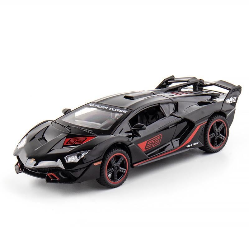 Машина металлическая Lamborghini SC18 Alston с инерционным механизмом светом и звуком 1:32