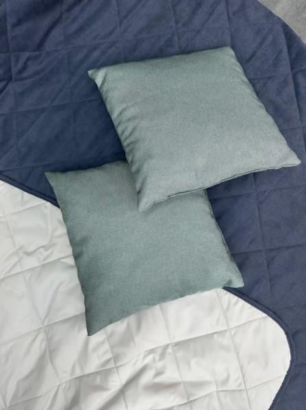 Подушка декоративная однотонная Decorator Sawana 40х40х11 Серо-голубой (84-058) - фото 4 Подушка декоративная однотонная Decorator Sawana 40х40х11 Серо-голубой (84-058) - фото 4